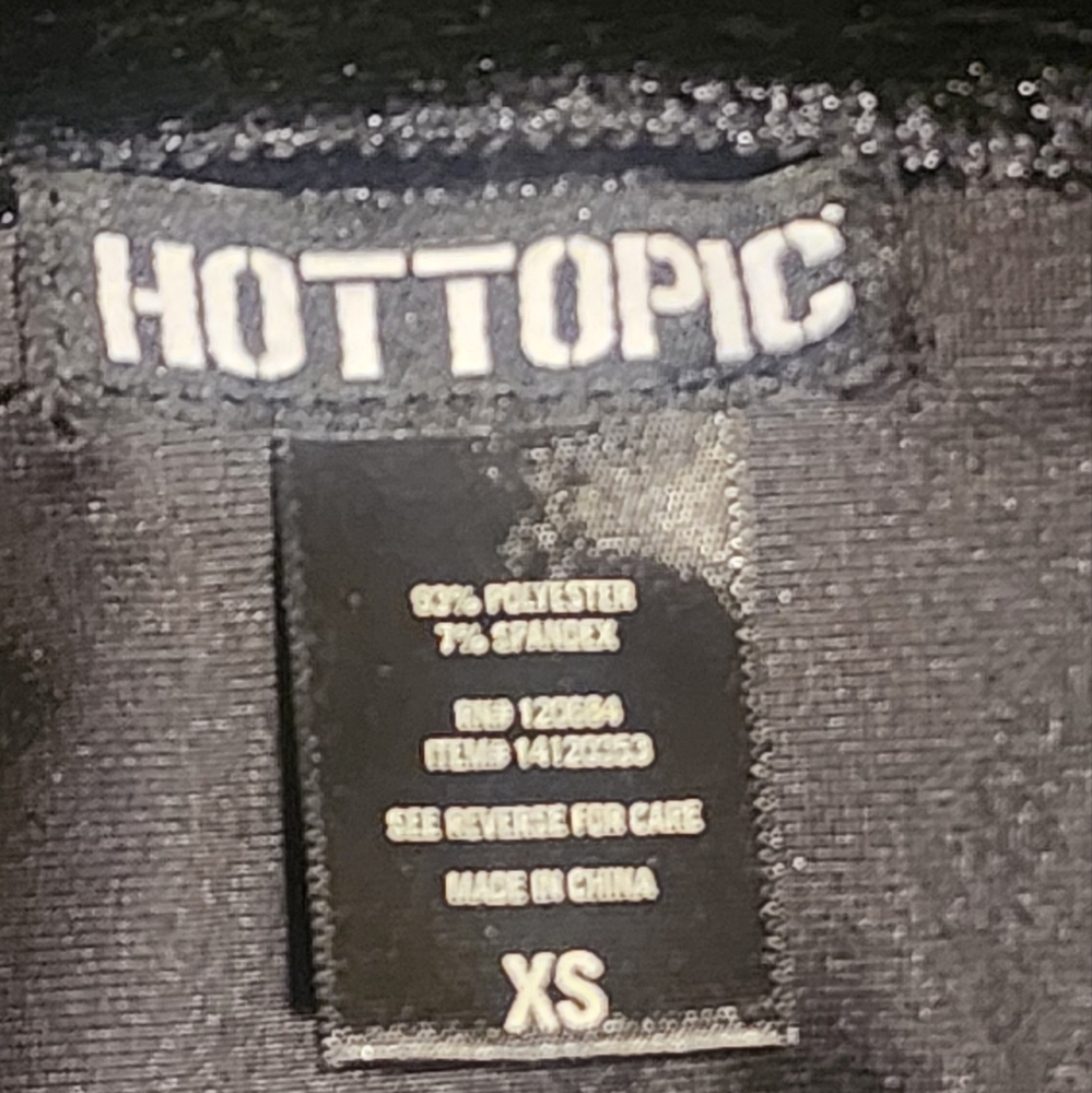 Hot Topic nwot  Black Velvet Top sz XS - Picture 5 of 7